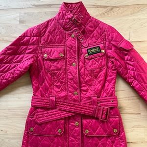 Barbour Quilted Hot Pink Jacket (US Size 2)